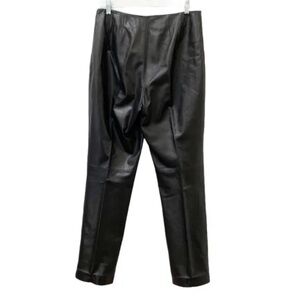 Valerie Stevens Vintage Genuine Black Leather Trouser Womens 16 Straight Leg Y2K